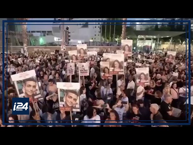 ⁣Des milliers de personnes réunies à Tel Aviv samedi soir pour appeler au retour des otages