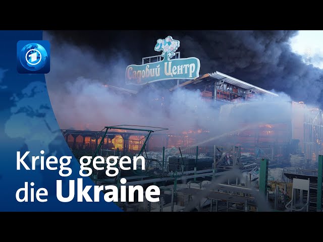 ⁣Mehrere Tote nach russischem Angriff auf Einkaufszentrum in Charkiw