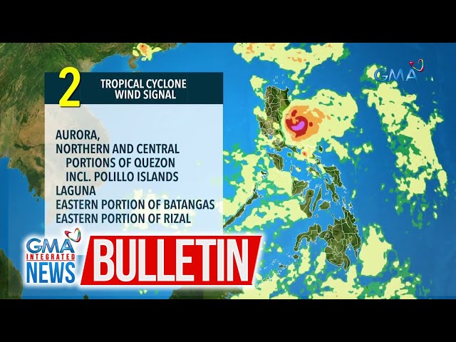 ⁣Nakataas pa rin ang signal no. 2 sa Aurora, Northern at Central... | GMA Integrated News Bulletin