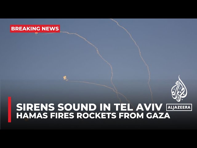 ⁣Hamas military wing claims it launched ‘big missile’ attack on Tel Aviv