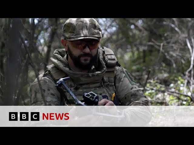 ⁣Meet the 'Peaky Blinders': Ukraine's drone squad defending Kharkiv | BBC News