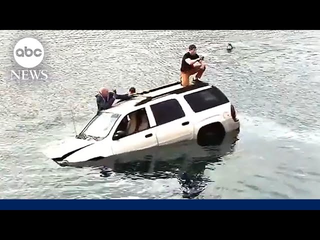 ⁣How to escape from a sinking car