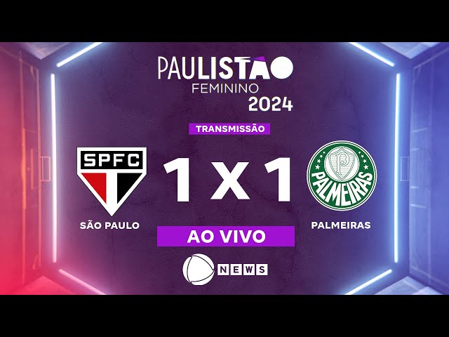 ⁣Paulistão Feminino 2024: São Paulo x Palmeiras ao vivo na Record News
