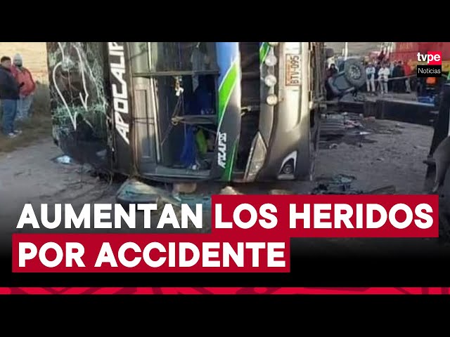 ⁣Accidente en La Oroya: aumentan a 46 los heridos por choque de bus y tren en la Carretera Central