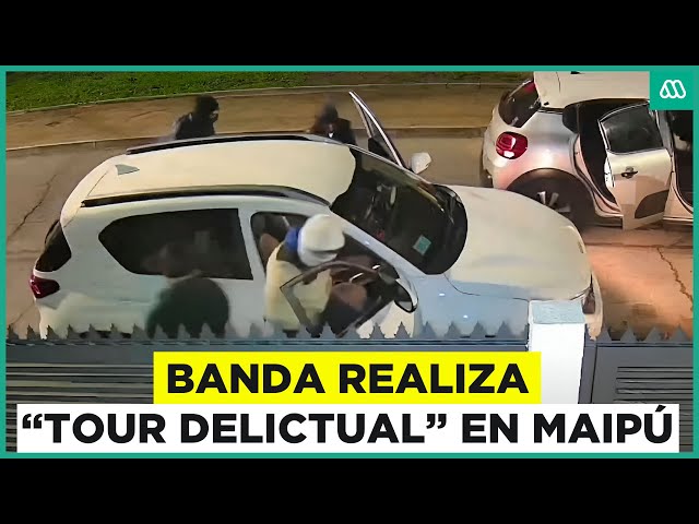 ⁣Banda delictual realiza "tour de portonazos" en Maipú