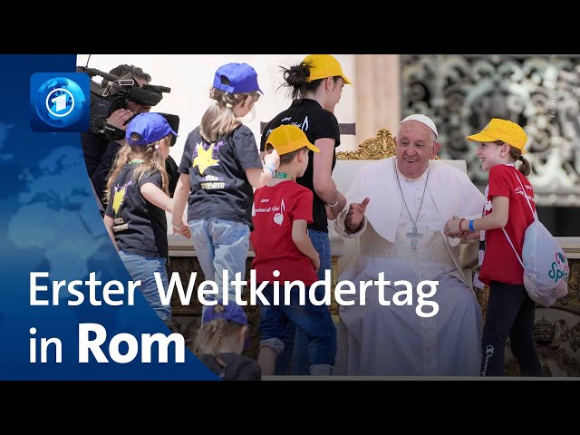 ⁣Papst begeht Weltkindertag in Rom