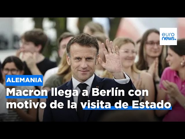 ⁣Macron llega a Alemania en la primera visita de Estado de un presidente francés en 24 años