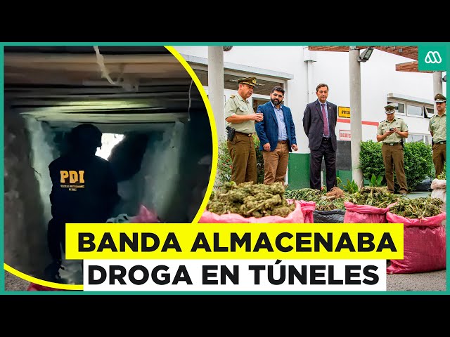 PDI desbarata banda criminal que almacenaba droga en túneles