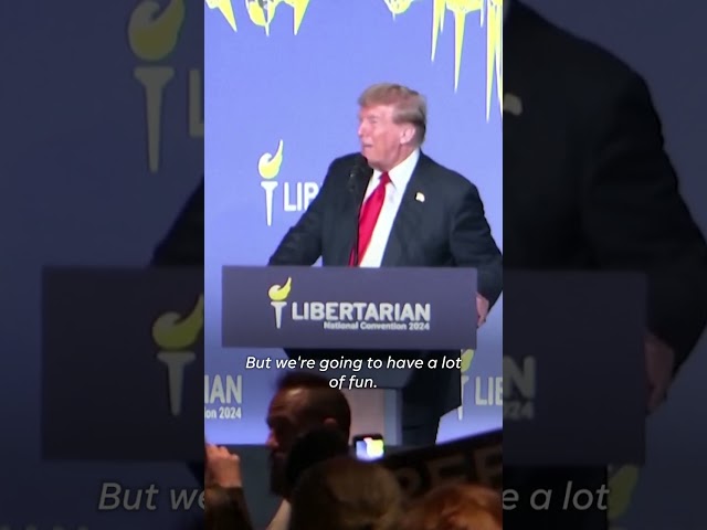 ⁣Donald Trump booed during speech to Libertarian National Convention #Shorts