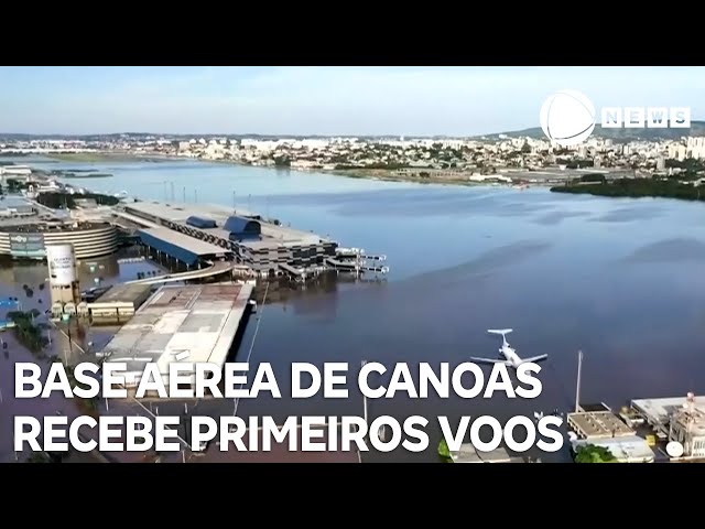 ⁣Base aérea de Canoas recebe primeiros voos comerciais