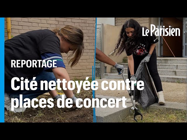 ⁣Garges-lès-Gonesse : des jeunes nettoient la cité contre des places de concert