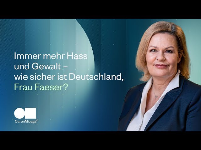 ⁣Immer mehr Hass und Gewalt - wie sicher ist Deutschland, Frau Faeser? | Caren Miosga