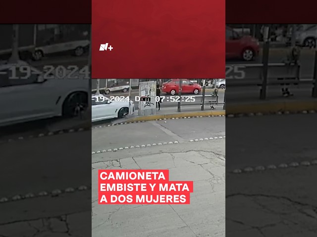 ⁣Camioneta a exceso de velocidad embiste y mata a dos mujeres en Oaxaca - N+ #shorts