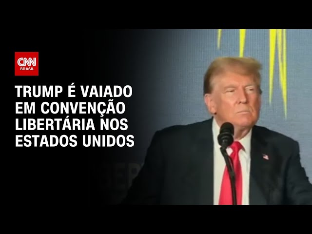 ⁣Trump é vaiado em convenção libertária nos EUA | AGORA CNN