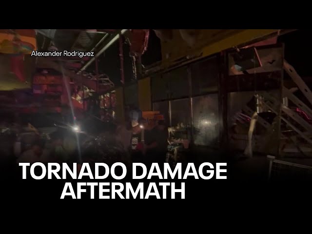 ⁣Valley View tornado tears apart gas station