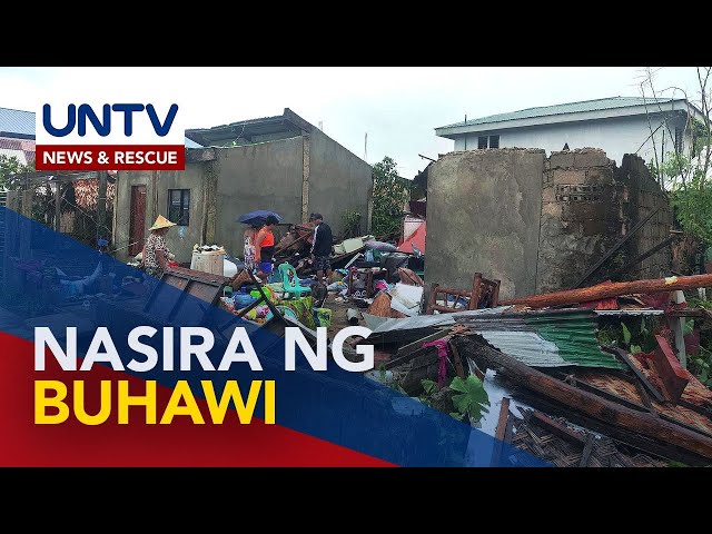 ⁣12 bahay sa Northern Samar, nasira ng buhawi dulot ng bagyong Aghon