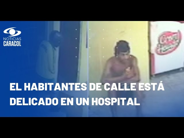 ⁣En Santa Marta, criminal le disparó a habitante de calle mientras comía en un andén