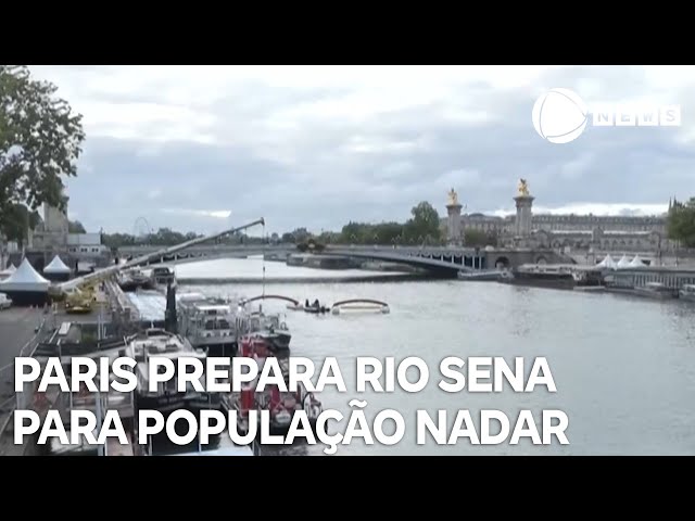 ⁣Paris prepara Rio Sena para população nadar já em 2025