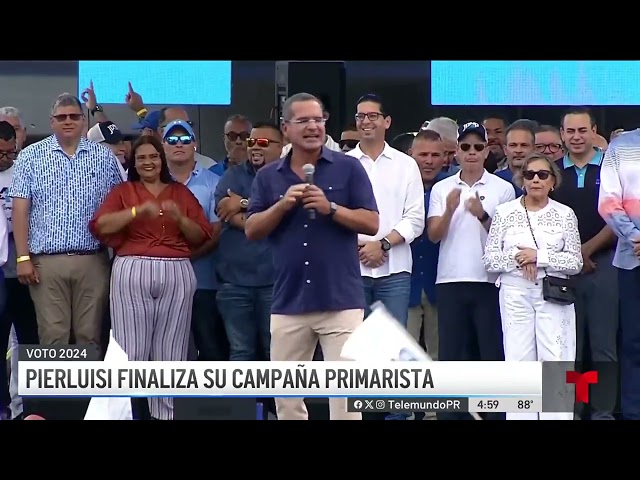 ⁣Pierluisi cierra campaña primarista en el Hiram Bithorn