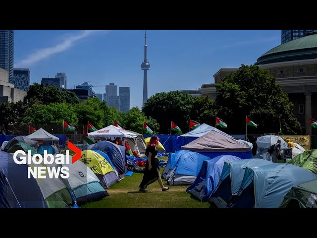 ⁣UofT pro-Palestinian protesters face deadline to clear out by Monday morning