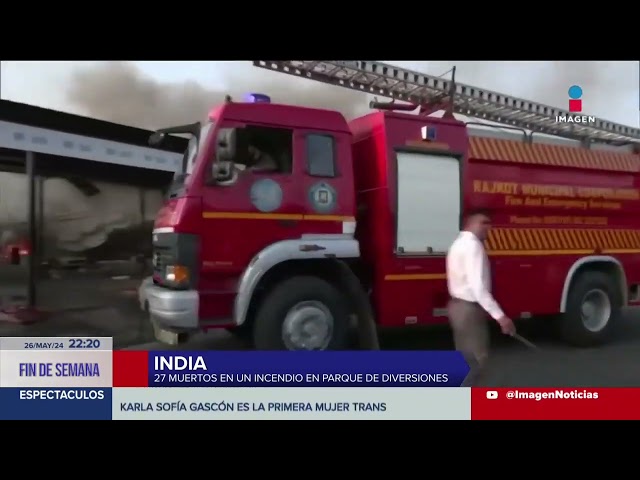 ⁣Incendio en parque de diversiones deja al menos 27 muertos en India