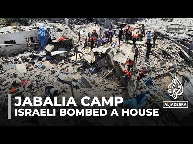 ⁣Israeli attack on house kills 12 people in Jabalia refugee camp