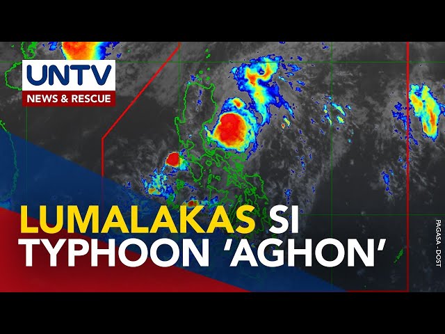 ⁣#AghonPH, napanatili ang lakas habang patungo sa Philippine Sea; Babala ng bagyo, nakataas pa rin