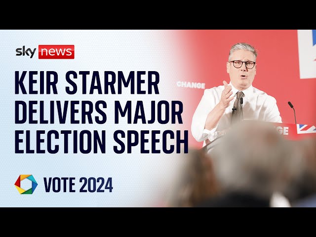 ⁣Watch live: Sir Keir Starmer delivers first major speech of general election campaign