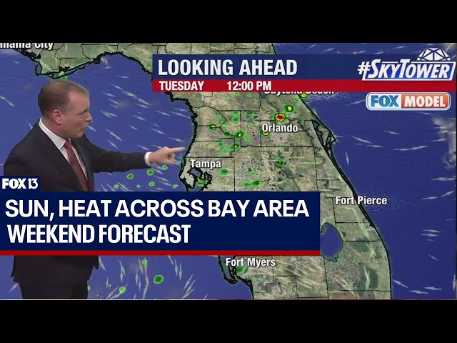⁣Tampa weather: Sun, heat across Bay Area