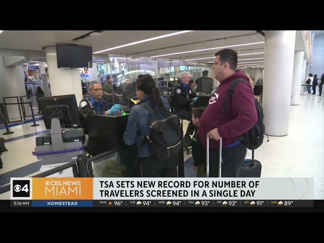 ⁣Record number of travelers, says TSA