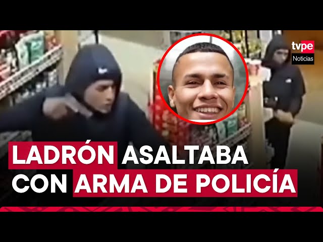 ⁣SJM: raqueteros asaltaron minimarket con pistola robada a policía