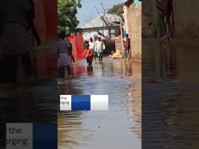 ⁣Somali town severely flooded