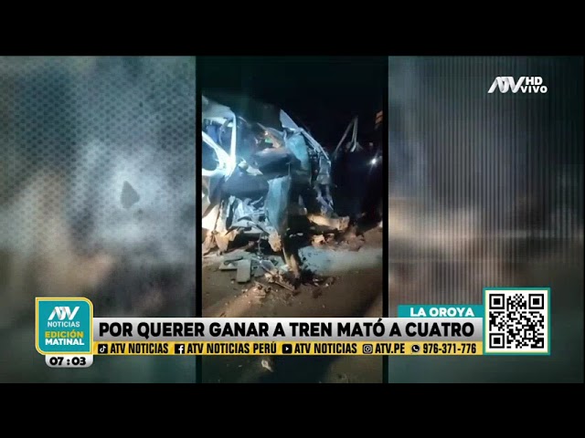 La Oroya: Choque entre bus interprovincial y tren deja 4 muertos y más de 40 heridos