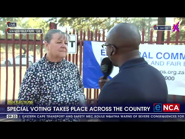 ⁣Special voting takes place across the country