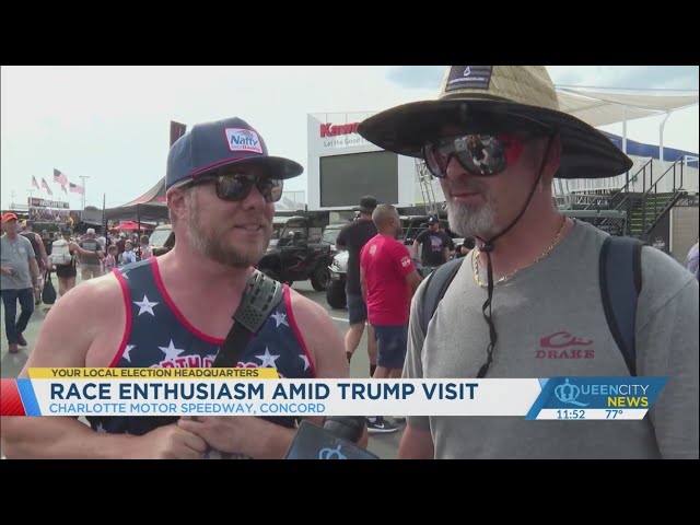 ⁣Race enthusiasm amid Trump visit