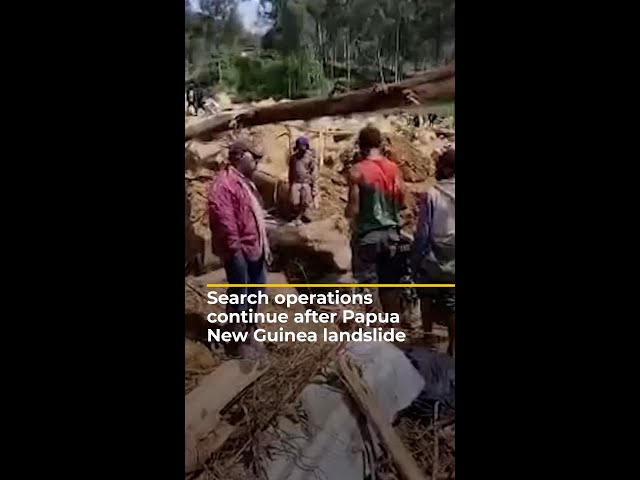⁣Search operations continue after catastrophic landslide in Papua New Guinea | AJ #shorts