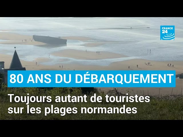 ⁣80 ans après, les vestiges du Débarquement attirent toujours les touristes sur les plages normandes