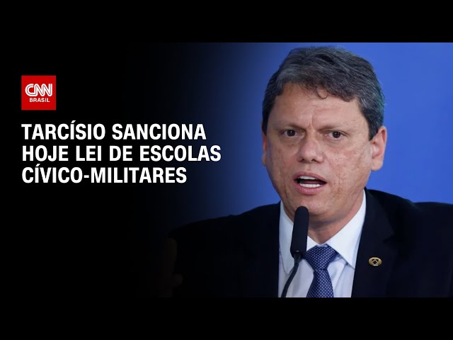 ⁣Tarcísio sanciona hoje lei de escolas cívico-militares | BRASIL MEIO-DIA
