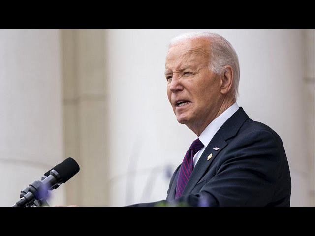 ⁣Biden delivers Memorial Day address at Arlington National Cemetery