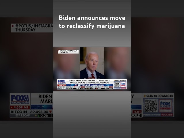 ⁣Biden hoping marijuana reclassification will smoke out Trump at the polls #shorts
