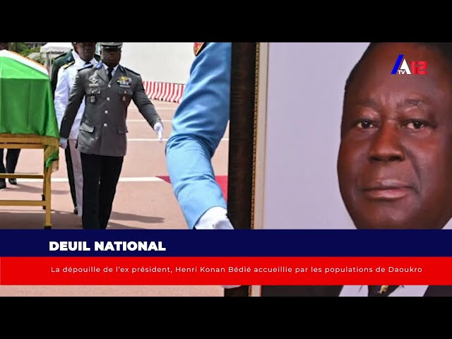 ⁣Deuil national La dépouille de l’ex président, Henri Konan Bédié accueillie par les populations de D