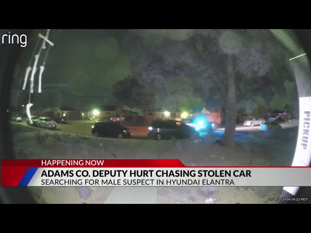 ⁣Deputy hurt while running with stolen vehicle in Adams County