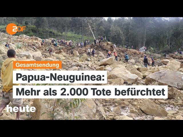 heute 19:00 Uhr vom 27.05.2024 Erdrutsch Papua-Neuguinea, Macron in Dresden, mehr Pflegebedürftige