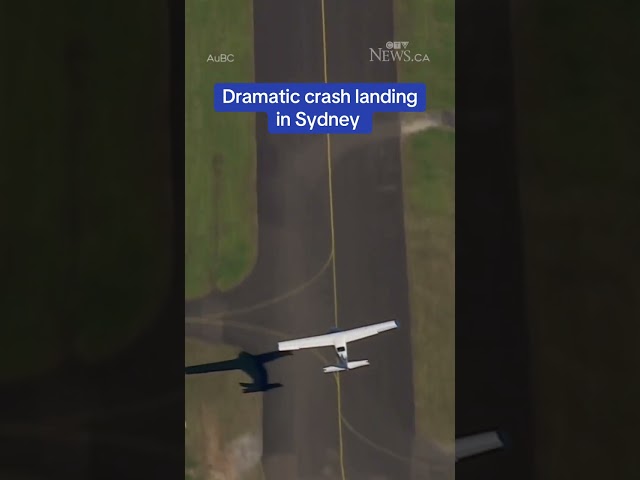 ⁣Dramatic crash landing in Sydney