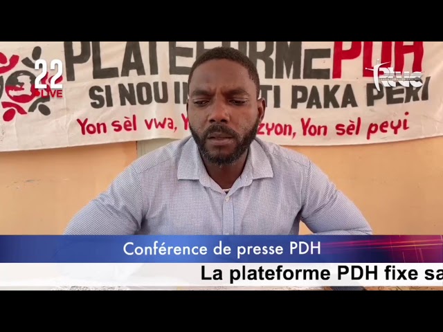 La plateforme PDH fixe sa position sur la situation du pays