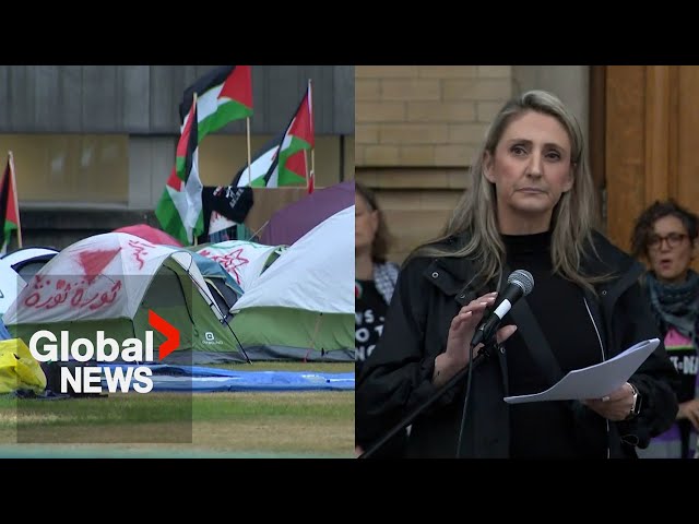 ⁣UofT protests: Union workers join pro-Palestinian encampment as deadline to clear out passes