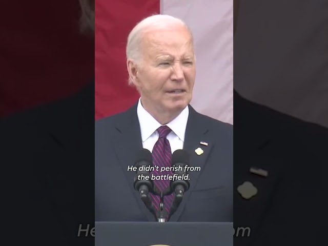 ⁣Biden honors fallen soldiers at Arlington National Cemetery on Memorial Day #Shorts