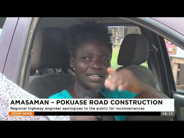 ⁣Amasaman Pokuase Road Construction: The regional highway engineer apologizes for inconveniences.