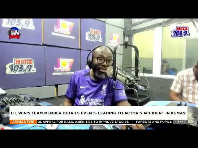⁣Lil Win's team member details leading to an accident in Kumasi - Anigyee - Adom TV Evening News