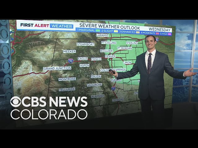⁣Strong to severe storms possible Wednesday across Colorado